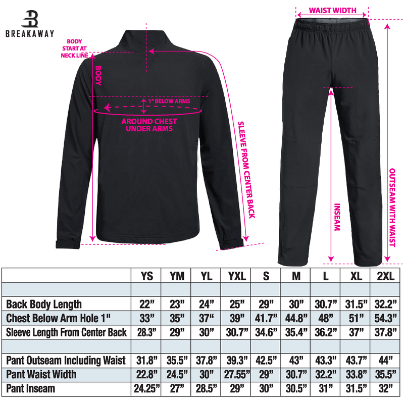 Adult Breakaway Lightweight Warm Up Pants (Council Rock North)