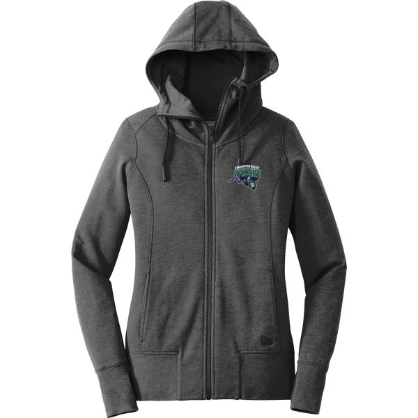 Kensington Valley Raiders New Era Ladies Tri-Blend Fleece Full-Zip Hoodie
