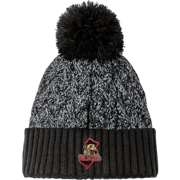 Jersey Shore Wildcats New Era Marled Knit Pom Beanie