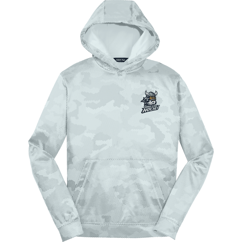 Hard Edge Hockey Youth Sport-Wick CamoHex Fleece Hooded Pullover